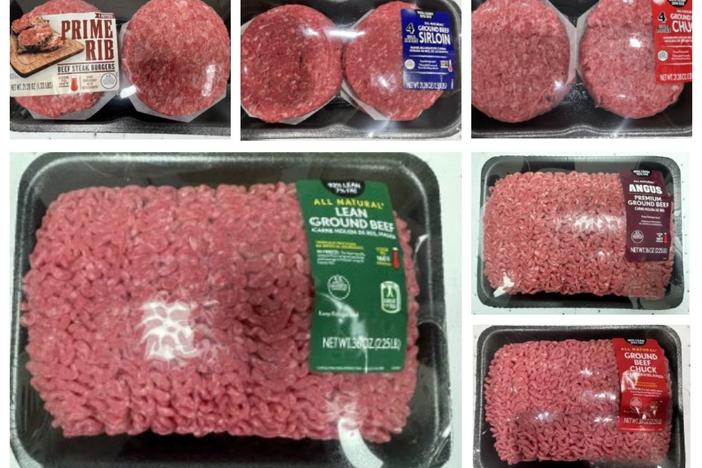 The recalled beef products above were produced on April 26 and April 27.