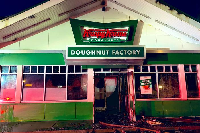 Historic Atlanta Krispy Kreme donut shop damaged by fire