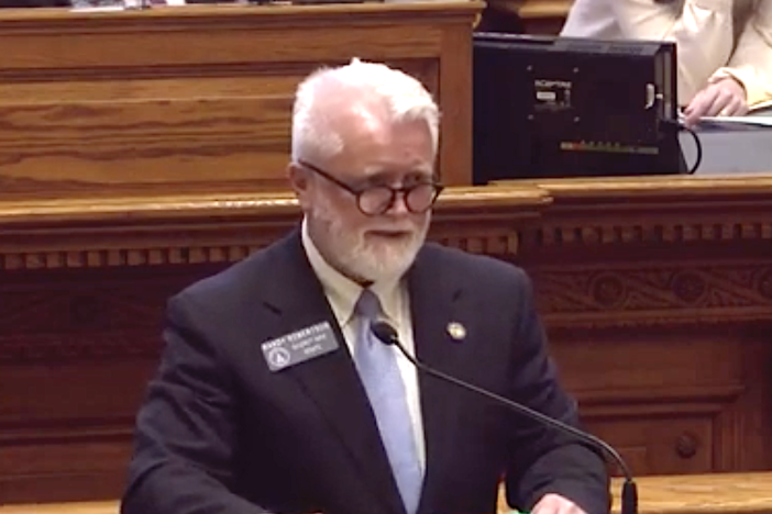 State Sen. Randy Robertson speaks about SB 92 in the Georgia Senate on Feb. 6, 2024.