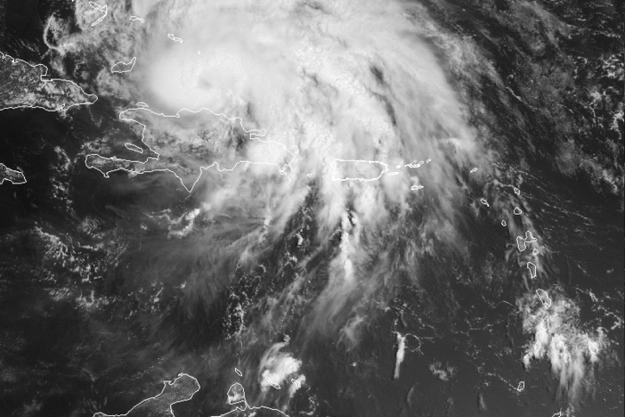 Visible satellite image of Hurricane Irene, courtesy of Weathertap.com