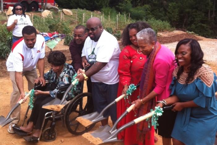 Cee Lo Green and Shadonna Alexander at Ground Breaking ceremony for Greenhouse Foundation