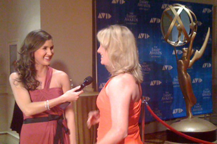 Former GPB intern Ashley Mengwasser co-hosts the 2013 Southeast Emmys red carpet special.