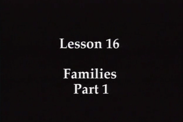 JPN I, Lesson 16. The topic covered is one's own and other's families.