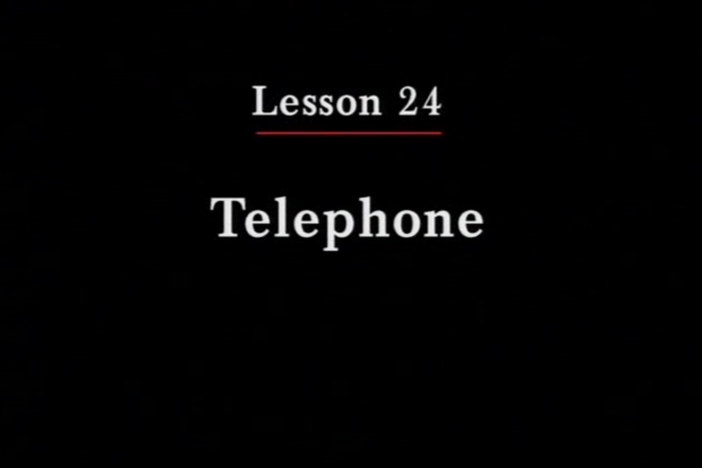 JPN II, Lesson 24. The topic covered is the telephone.