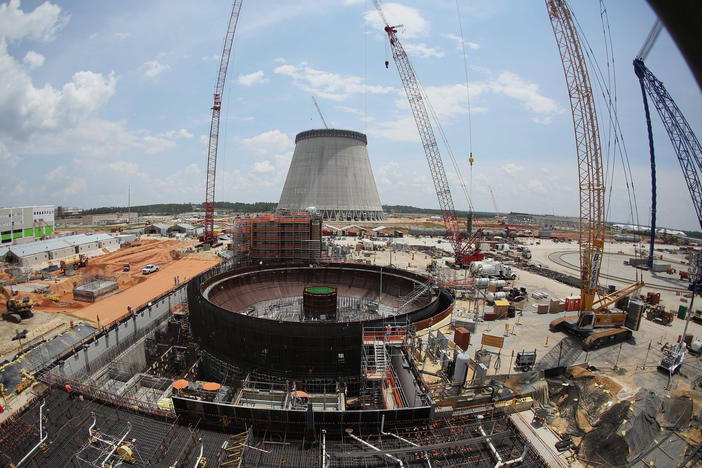 This June 13, 2014, file photo, shows construction on a new nuclear reactor at Plant Vogtle power plant in Waynesboro, Ga. 