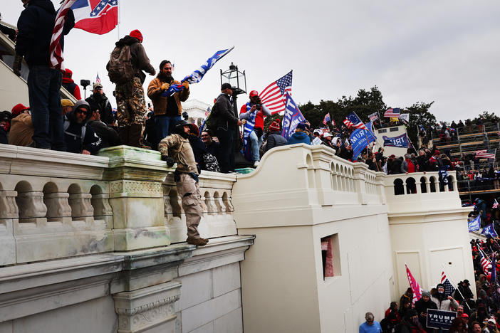 Thousands of Donald Trump supporters storm the United States Capitol building on Jan. 6.