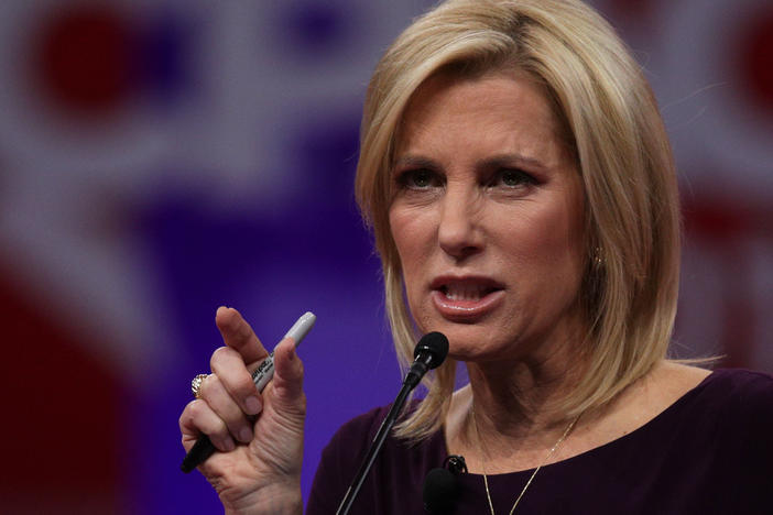 Fox News host Laura Ingraham said the head of the network's political Decision Desk "always made my skin crawl," in messages to stars Tucker Carlson and Sean Hannity following the 2020 election.