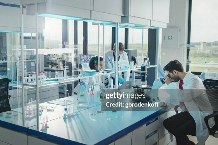 DO NOT USE - PLACEHOLDER ONLYModern Medicine Laboratory: Diverse Team of Multi-Ethnic Young Scientists Analysing Test Samples. Advanced Lab with High-Tech Equipment, Microbiology Researchers Design, Develop Drugs, Doing Research