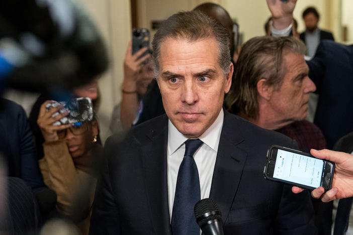 Fox has removed a series on its streaming network that imagines a trial of Hunter Biden, the president's son, on hypothetical criminal charges. Here, Biden is seen on Capitol Hill in January.