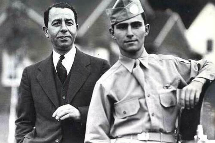 Rod with his father Sam Serling c. 1943.