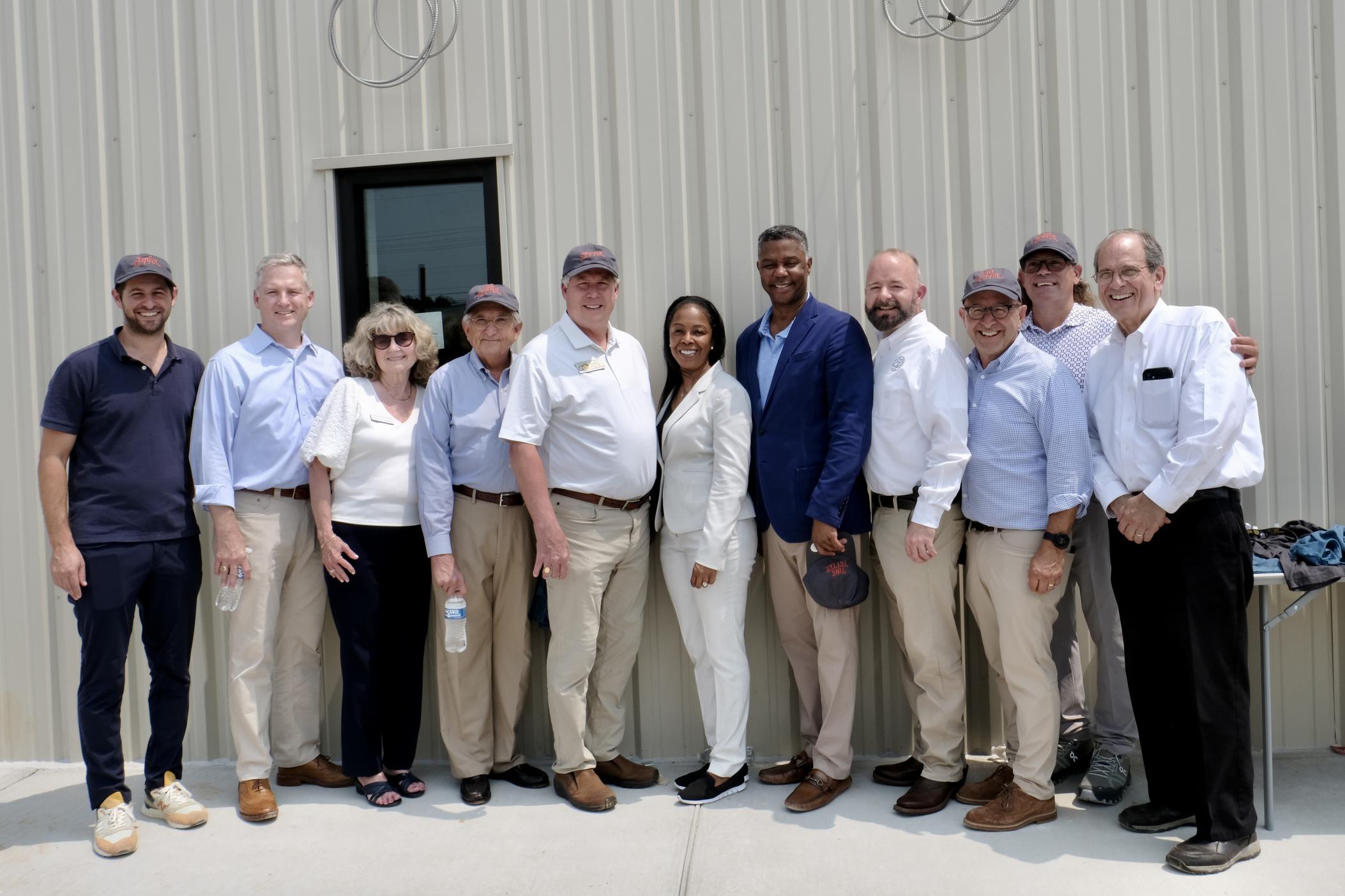 Macon-area elected officials and community members toured the new Fine Fettle medical cannabis distribution and production facility on Joe Tamplin Industrial Boulevard on July 17, 2023.
