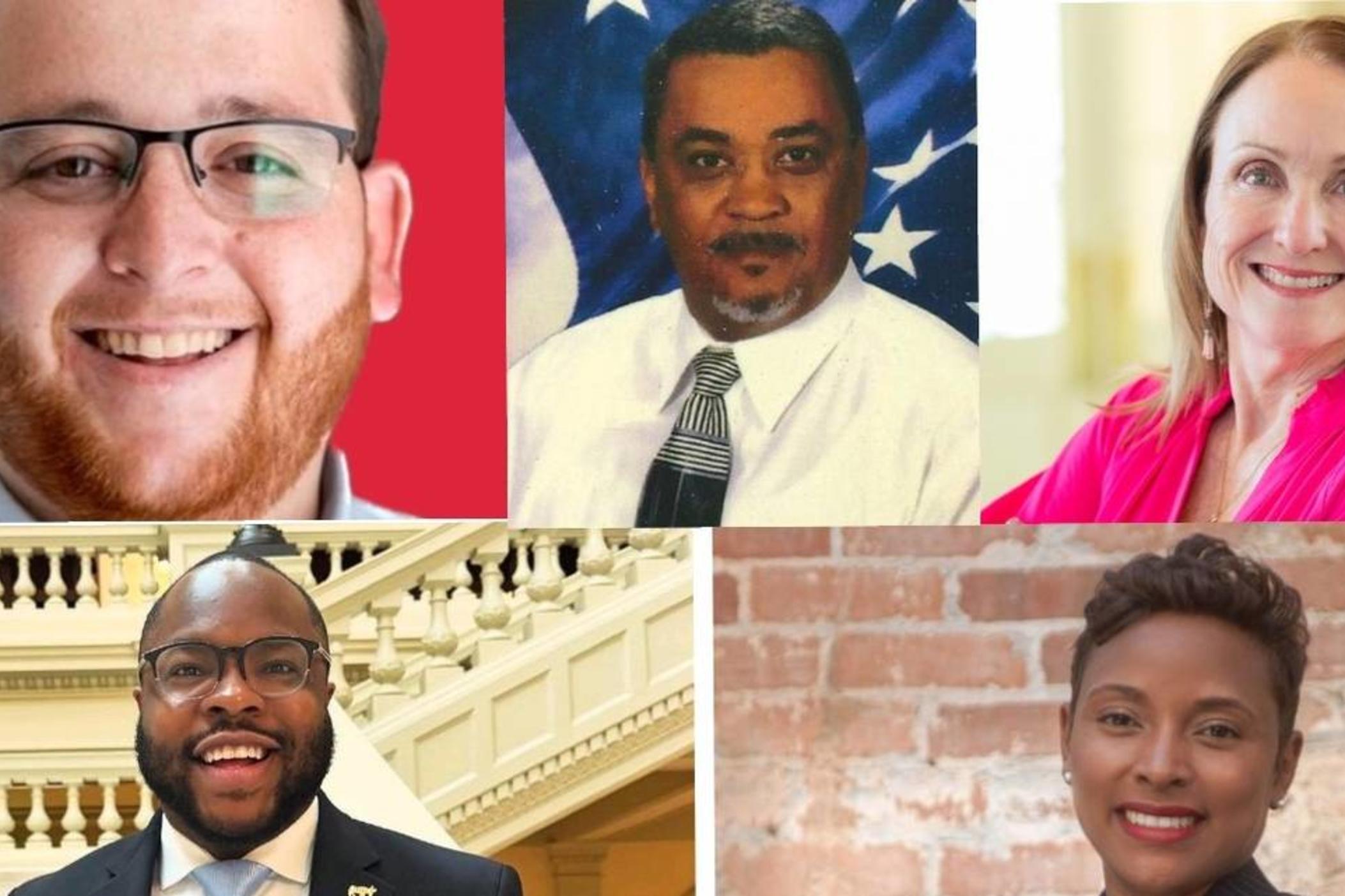 Six candidates, including five pictured here, are running for State House representative District 145.