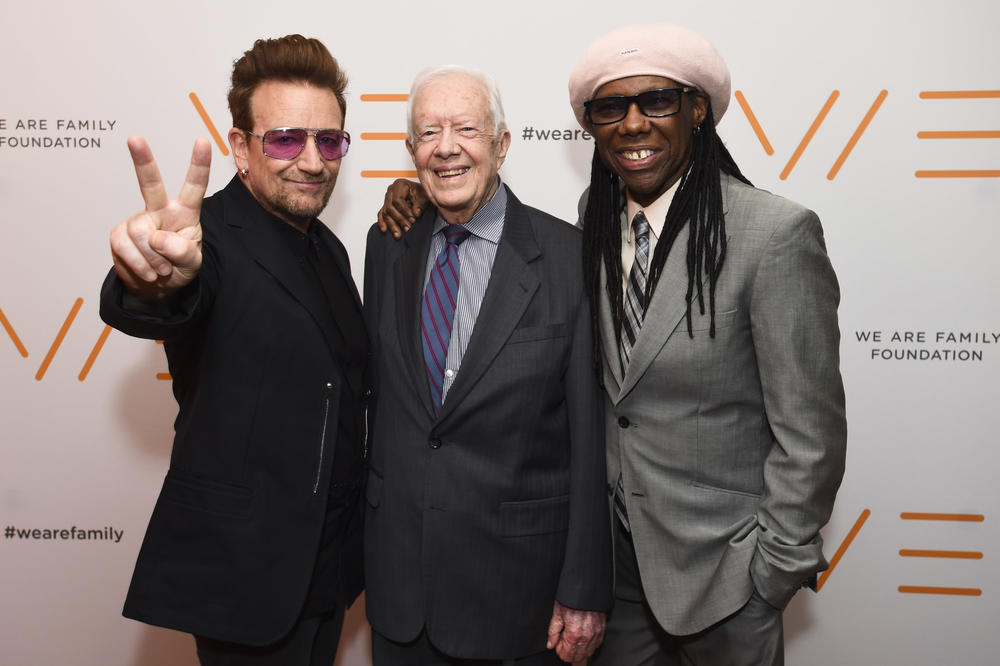 President Carter with Bono and Nile Rodgers