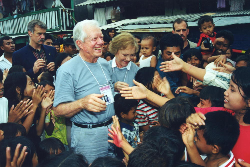 Jimmy and Rosalynn Carter in Jakarta during the Carter Center