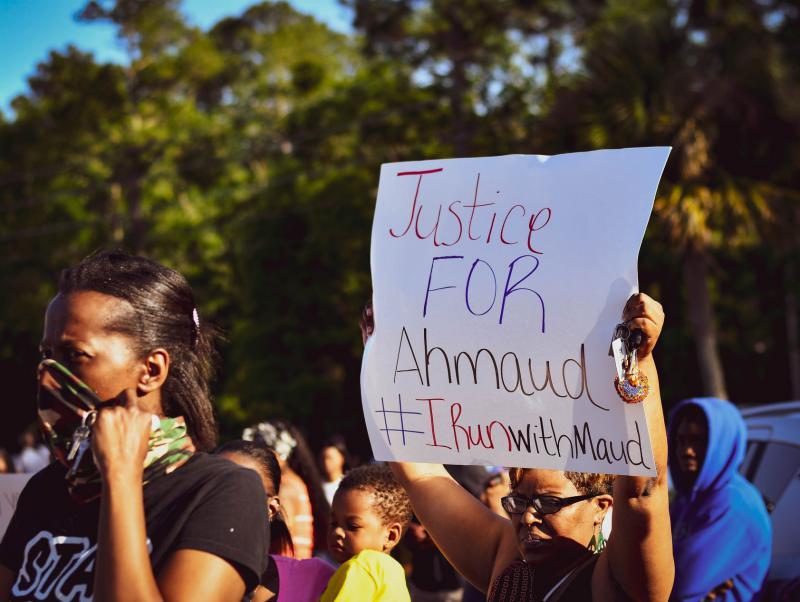 A protest for justice for Ahmaud.
