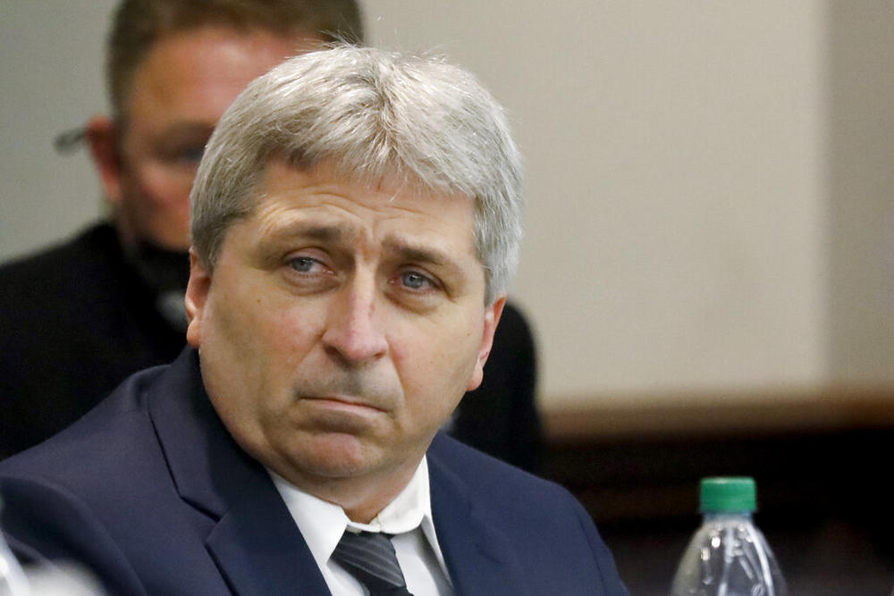 Defendant William "Roddie" Bryan looks on during his trial at Glynn County Superior Court in Brunswick, Ga., on Friday, Nov. 19, 2021. 