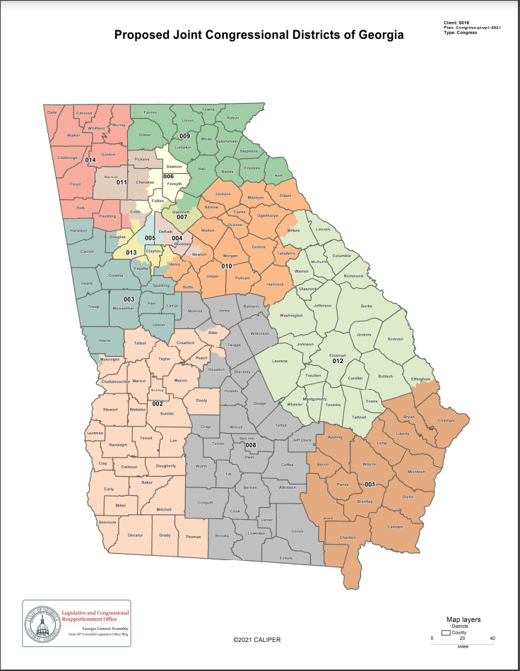 Georgia Republicans Release A Congressional Redistricting Map, Adding ...