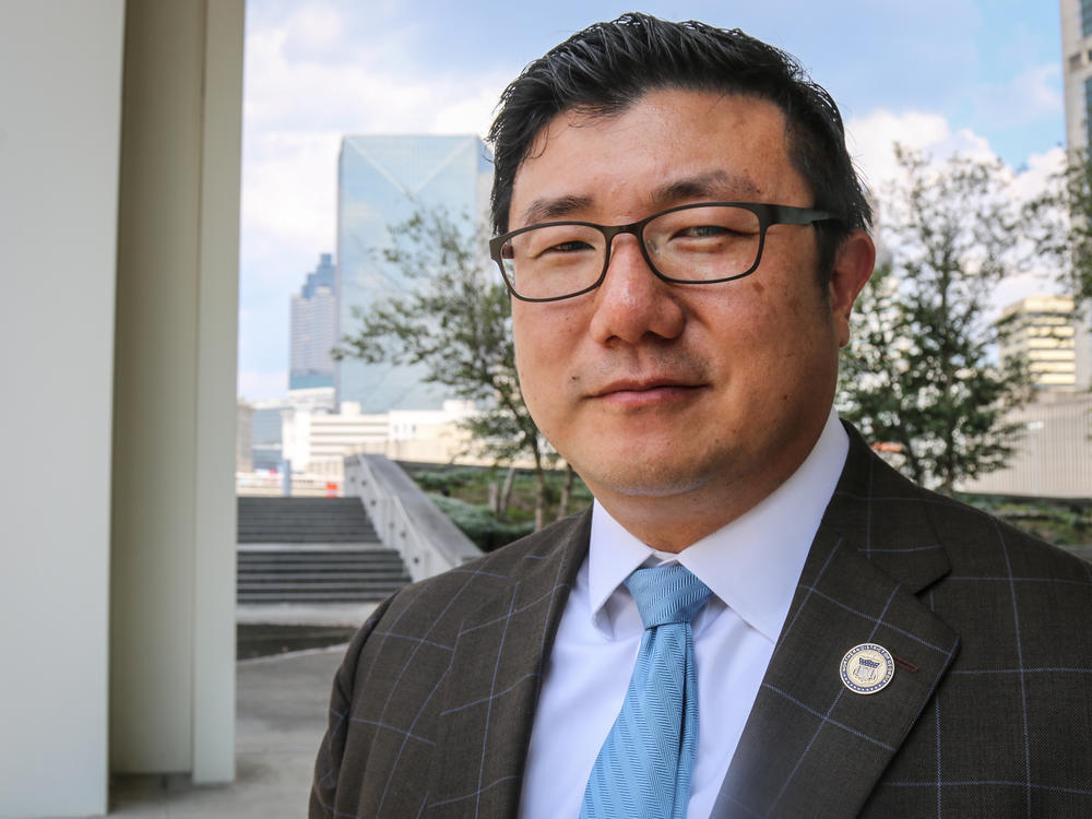 U.S. Attorney Byung J. "BJay" Pak is seen following a news conference on Tuesday, Aug. 13, 2019, in Atlanta. Pak announced a 12-count indictment issued against reality television star Todd Chrisley on tax evasion and other charges.