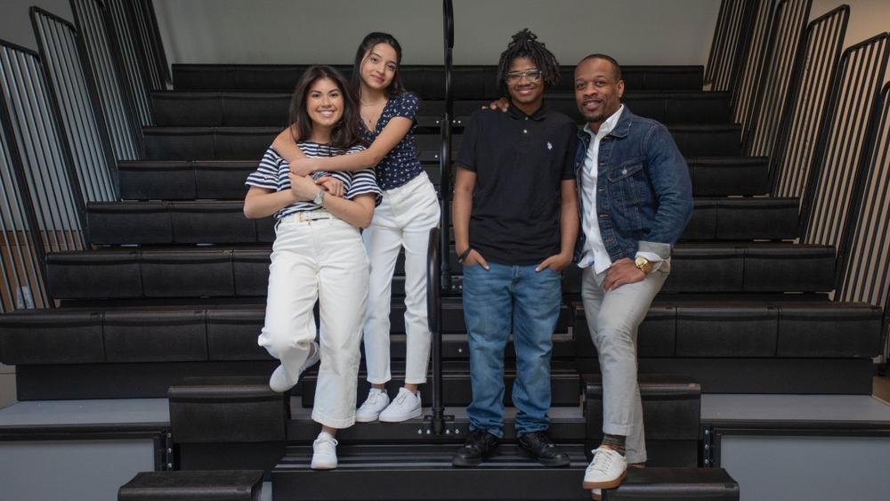 Sarah Lopez (far left) and Brandon Jackson (far right) are shown here with their little sister, Abrill, and brother, Amir. 