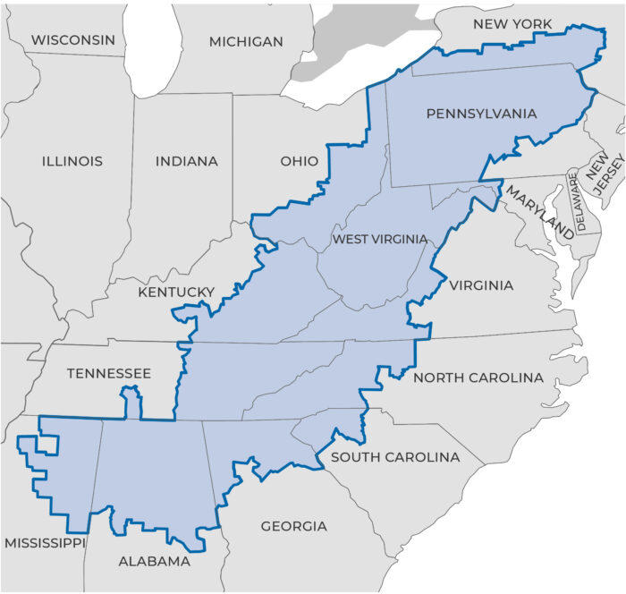 From Eastern Mississippi to Southern New York, Appalachia spans 13 states,  and three federal recognized and five state recognized Native American Tribal Communities. Appalachian Regional Commission