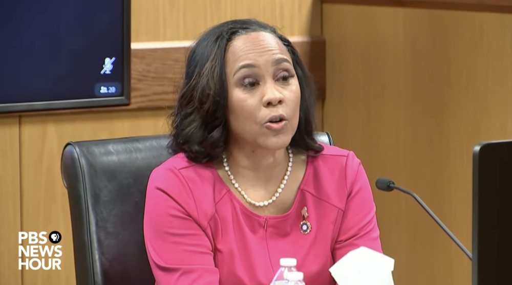 Fulton County District Attorney Fani Willis testifies at a hearing on February 15th, 2024.