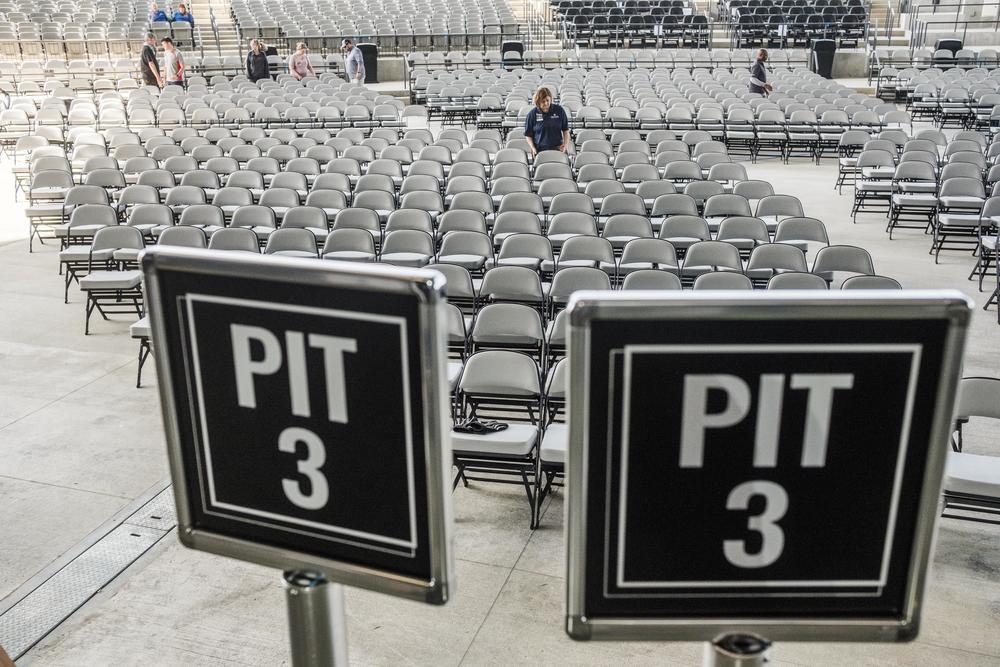 The mosh pit at the amphitheater can be converted to covered seating, depending on the audience. "Jason Aldean, he may want all mosh pit," said Macon-Bibb County Mayor Lester Miller. Aldean, a Macon native, will perform at the venue later in the year. 