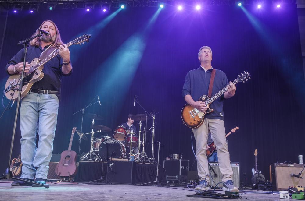 The band Baxter Rose played the first set on the new amphitheater stage. 