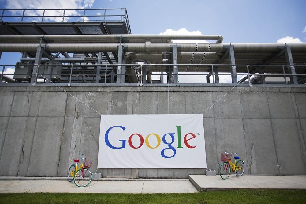 A banner hangs during a ceremony announcing a proposed $300 million expansion of Google's data center operations Tuesday, June 2, 2015, in Lithia Springs, Ga. Georgia Gov. Brian Kemp on Tuesday, May 7, 2024, vetoed a bill that would have suspended tax breaks for new and expanding data centers. 