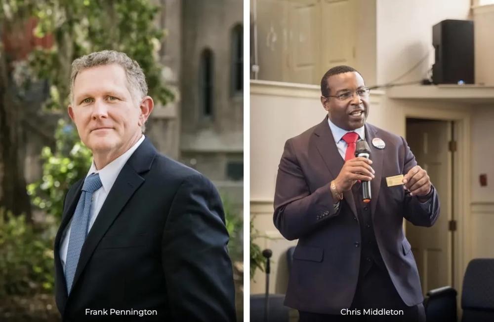Frank Pennington (left) and Chris Middleton (right) are vying for the open judge's position in Chatham County Superior Court. The Current spoke with both men to get a sense of who they are. Credit: Justin Taylor/The Current