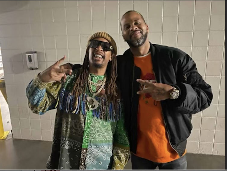 Lil Jon and Lil John Roberts backstage at a Dave Chappelle show in Atlanta. (Fill in your own joke here).