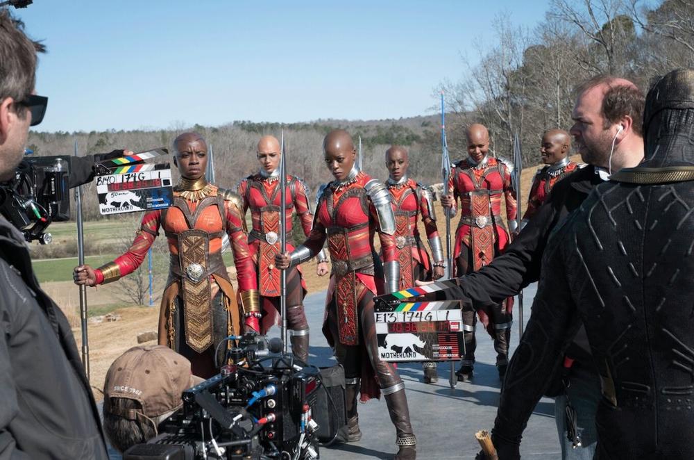 A behind the scenes shot from “Black Panther: Wakanda Forever” in Tallulah Gorge State Park (Photo by Matt Kennedy).