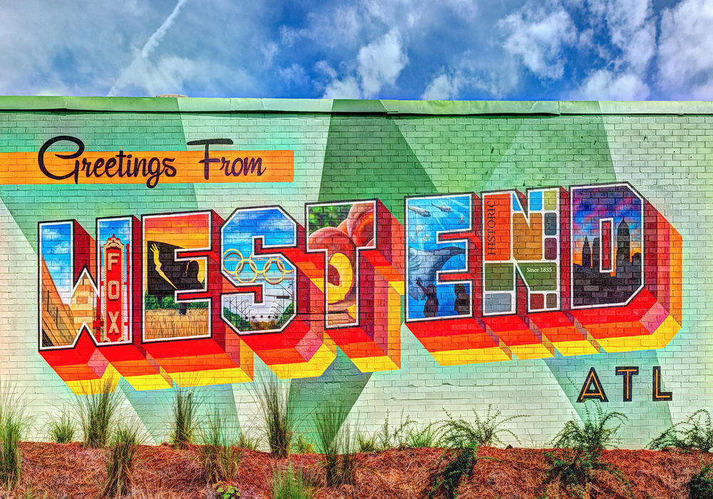 The West End ATL mural on White Street. (Provided by Discover Atlanta/Atlanta Convention & Visitors Bureau)