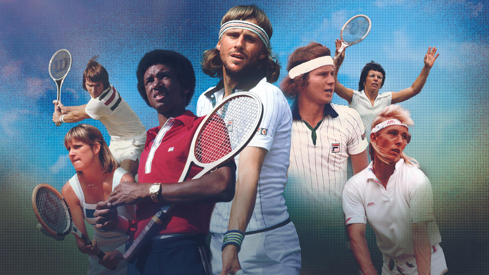 A collage of famous retired tennis players.