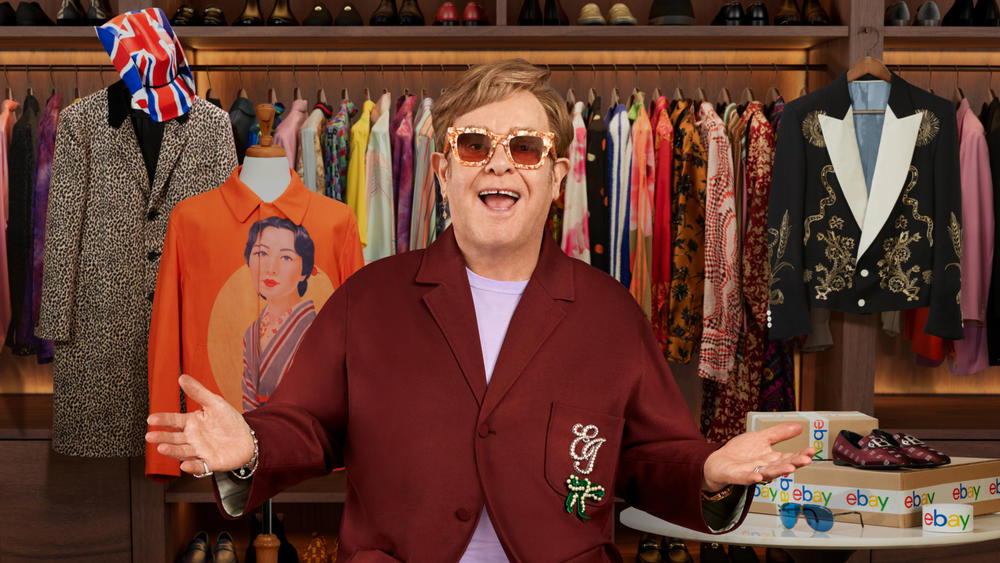 Elton John is collaborating with eBay to auction off his fashionable belongings to support the Elton John AIDS Foundation. (Courtesy of eBay)