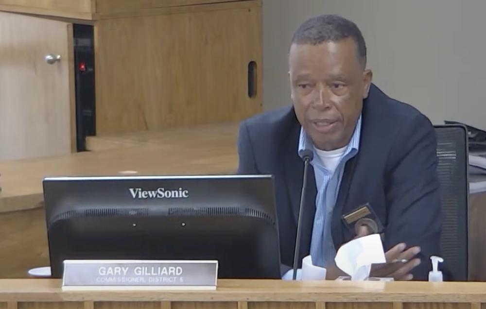 Liberty County District 5 Commissioner Gary Gilliard speaks in favor of a board takeover of Sheriff Will Bowman’s RedSpeed account, Hinesville, April 18, 2024. Credit: Liberty County Board of Commissioners