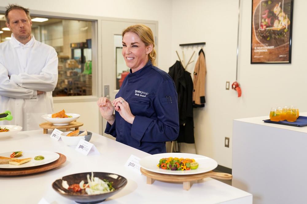 Chef Molly Brandt conceptualizes international in-flight meals for Gategroup North America. (Provided by Gategroup North America)