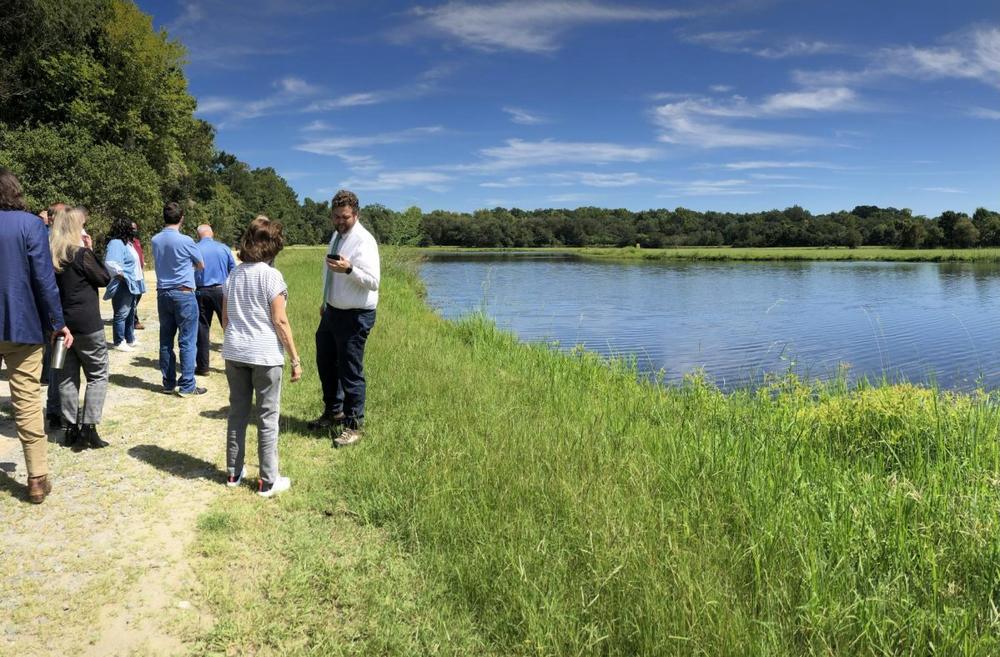 Macon-Bibb County Mayor Lester Miller took County Commissioners on a tour of Lake Tobesofkee’s Duck Ponds Recreation Area in September of 2022. (Liz Fabian)