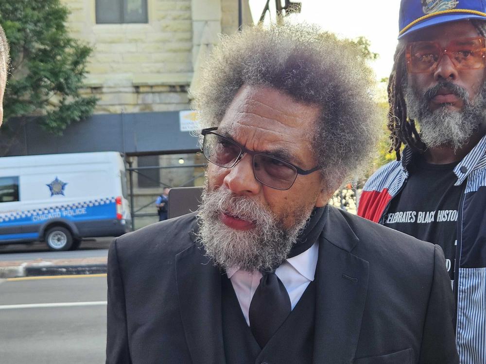 Independent candidate Cornel West appeared at a protest outside the 2024 Democratic National Convention in Chicago. Ross Williams/Georgia Recorder