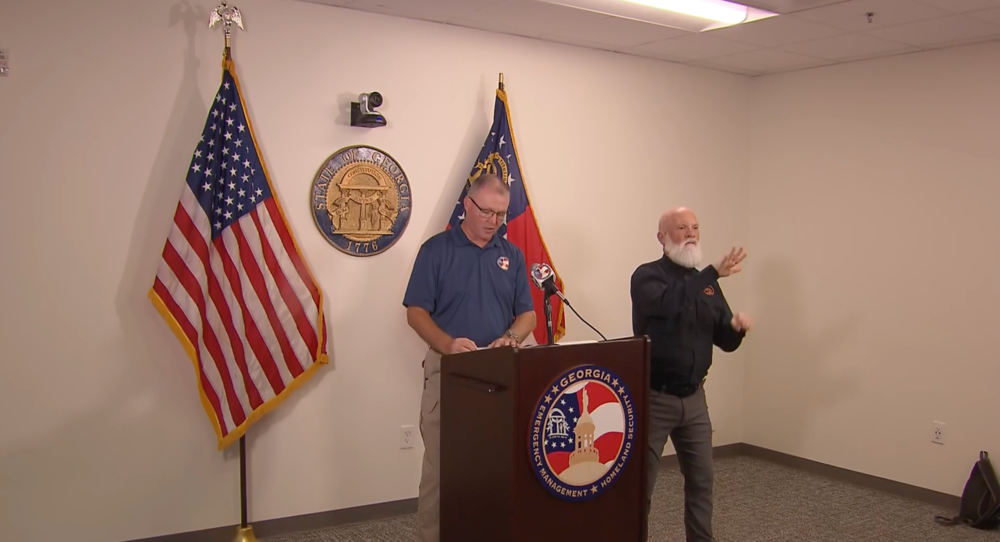 GEMA Director James C. Stallings at a September 24, 2024, 3 p.m. press conference briefing on Tropical Storm Helene.