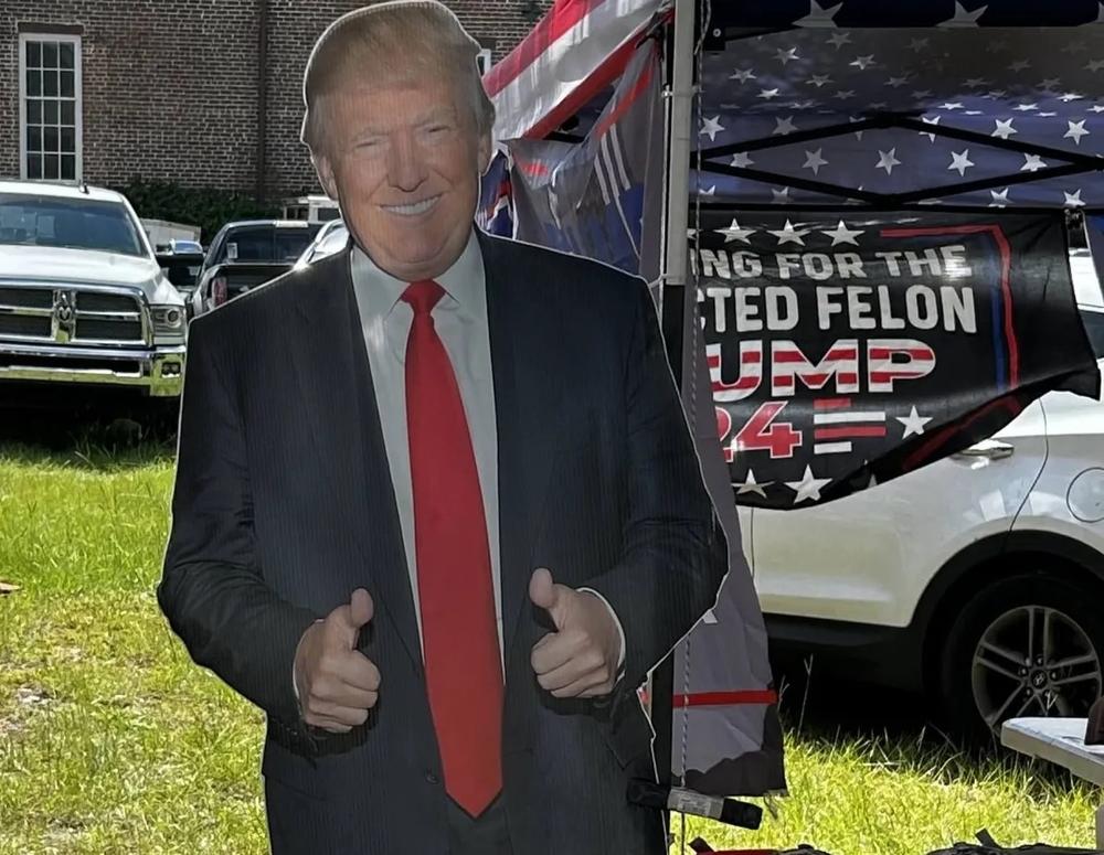 A Donald Trump cutout outside Trump’s Presidential rally in Savannah, GA, Sept. 24, 2024. Justin Taylor/The Current