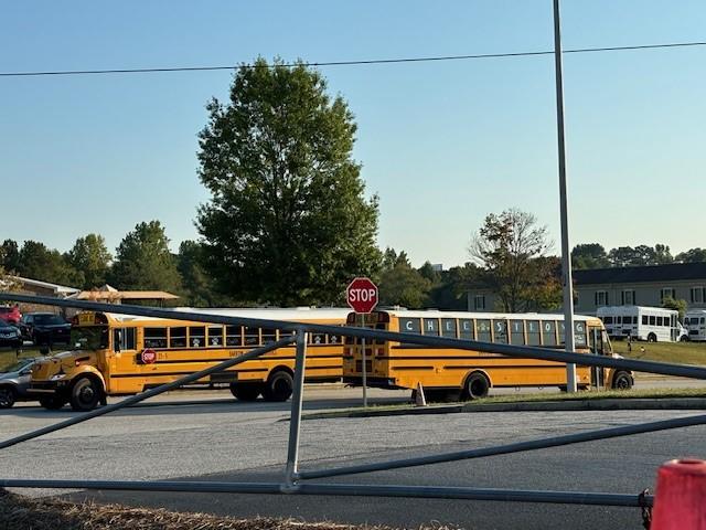 Apalachee High School buses on Monday Sept. 23, 2024