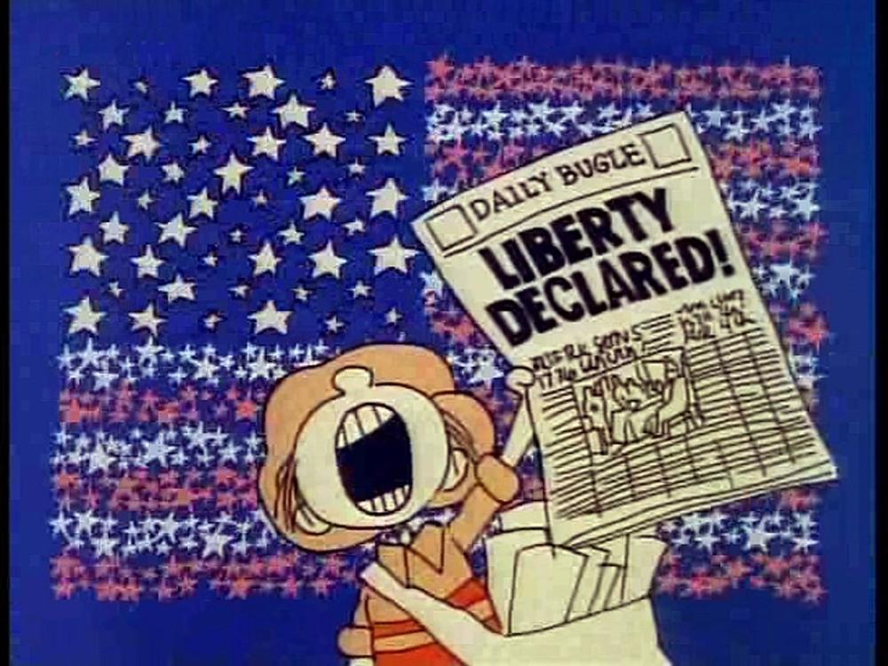 Still from the Schoolhouse Rock episode "Fireworks (Declaration of Independence)"