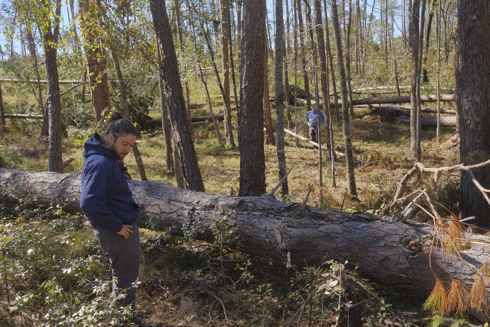 Steven Cabrera, left, and Erick Brown navigating Broxton Rocks. 