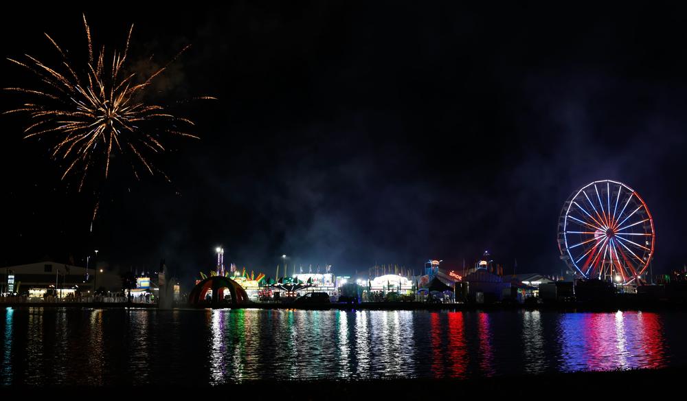 Fireworks rain over the Georgia National Fairgrounds on the night of Saturday, October 5, 2024. Nightly fireworks will occur over the 11 days that the fair will take place in 2024. (Photo/Adam Walters)