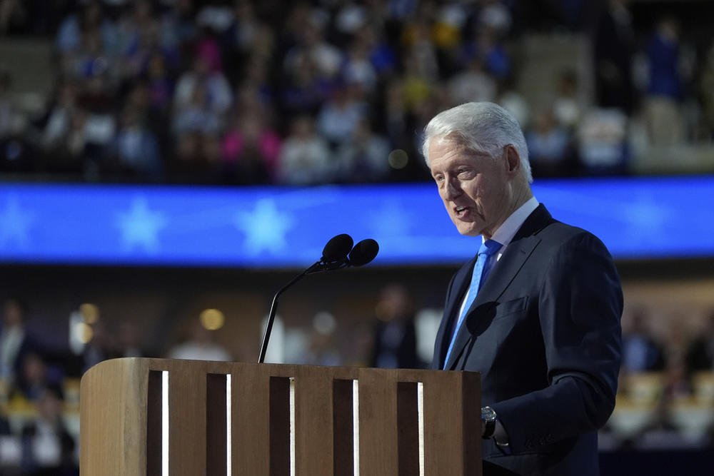 Former President Bill Clinton speaks at the 2024 Democratic National Convention.