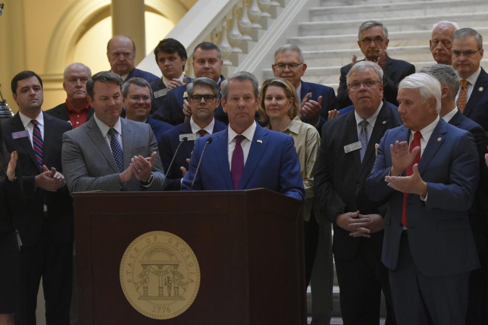  Gov. Brian Kemp announces plans for a $1 billion income tax rebate for Georgians, which could return up to $500 to households in the state. Ross Williams/Georgia Recorder