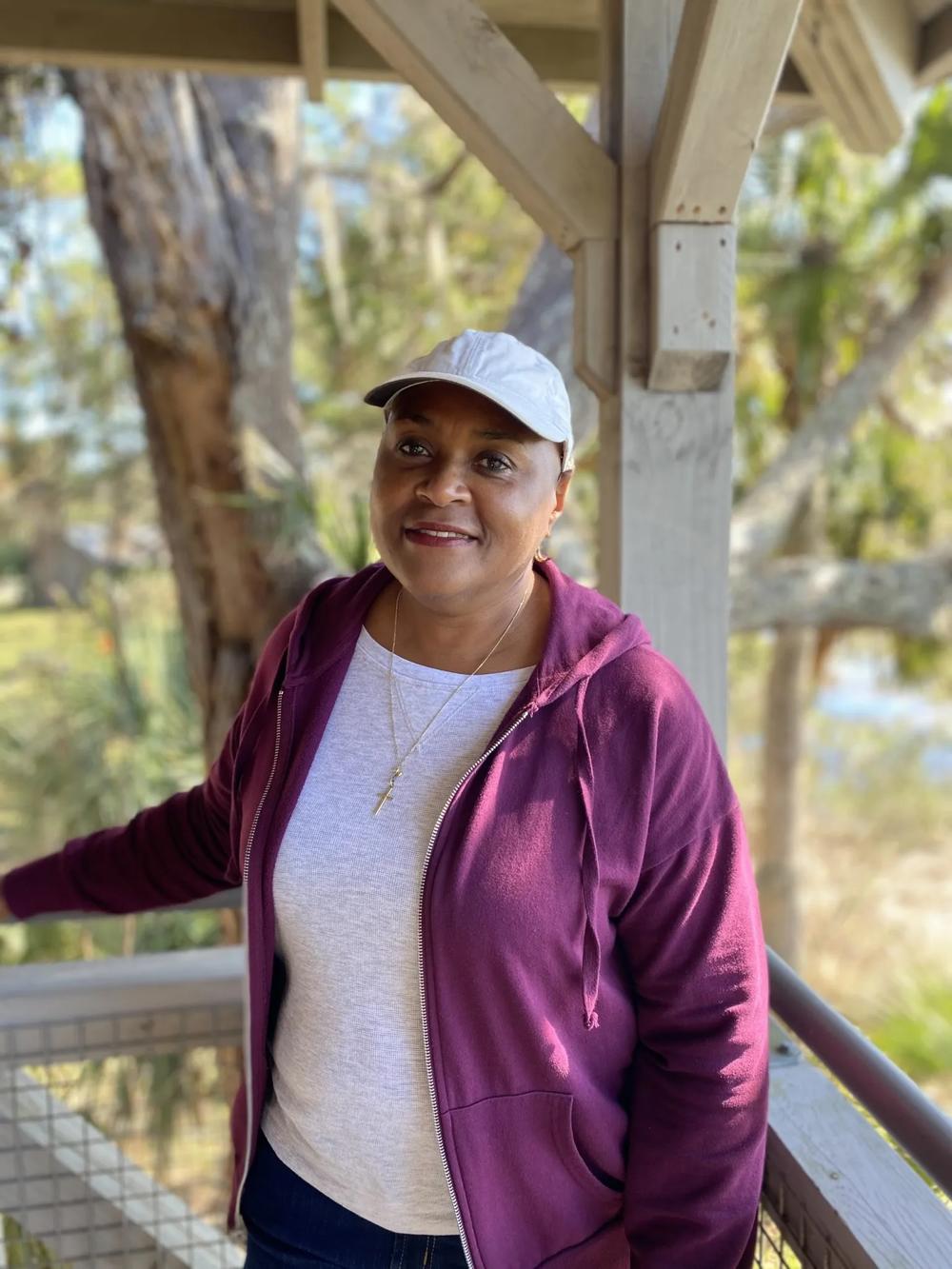 Cheryl Grant, a health professional from Atlanta and Sapelo descendant, tried to help victims as they were pulled from the water. Credit: Susan Catron/The Current GA