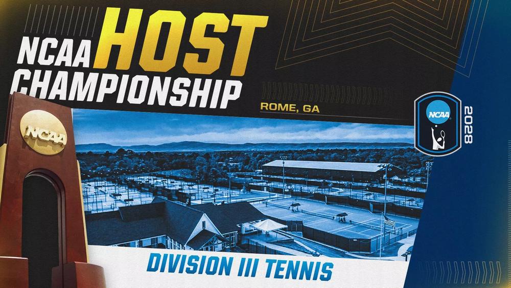 Official NCAA poster for Berry College as a host for the 2028 NCAA Tennis Championships. (Courtesy of Berry College)