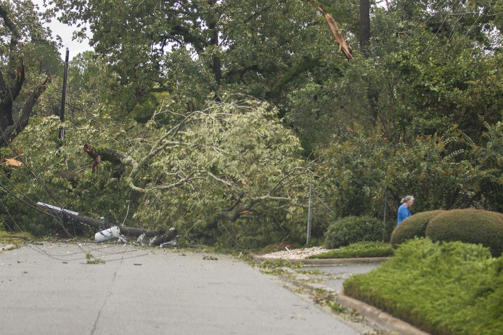 Damage from Hurrice Helene in Dublin, Ga. in September 2024.