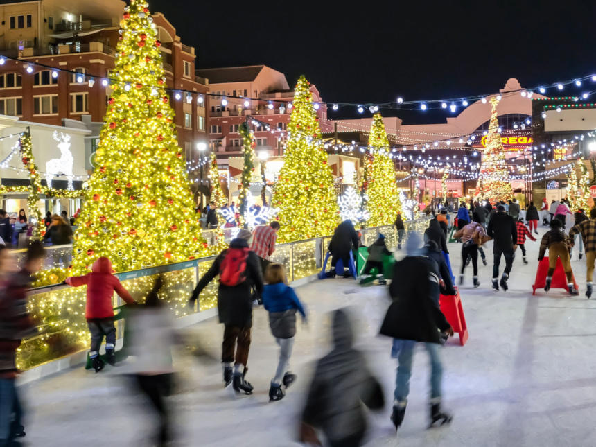 Atlantic Station offers ice skating at the largest outdoor rink in metro Atlanta.